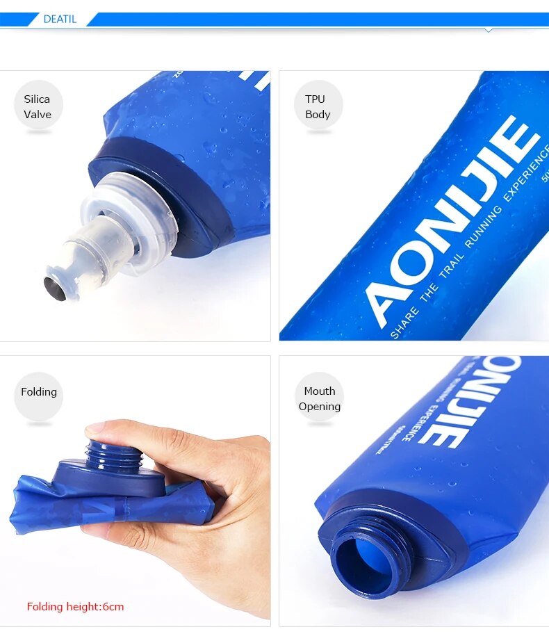 AONIJIE 500ml Collapsible Water Bottle