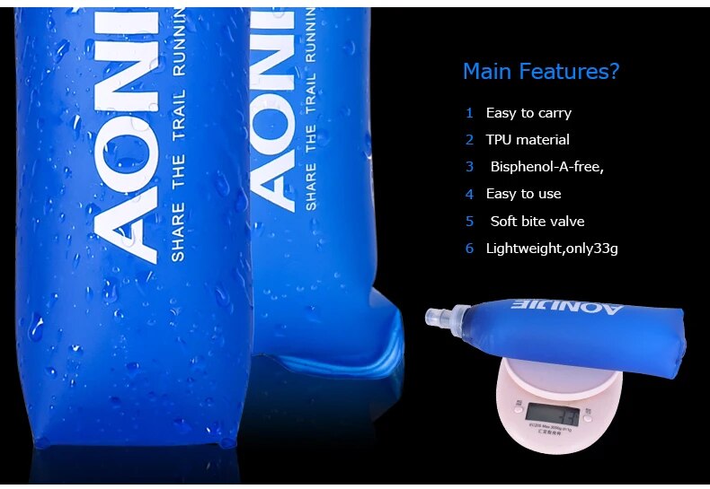 AONIJIE 500ml Collapsible Water Bottle