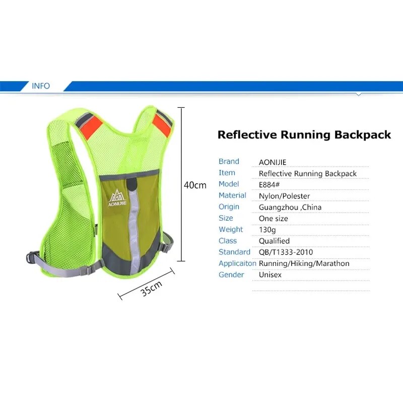 AONIJIE Reflective Running Vest