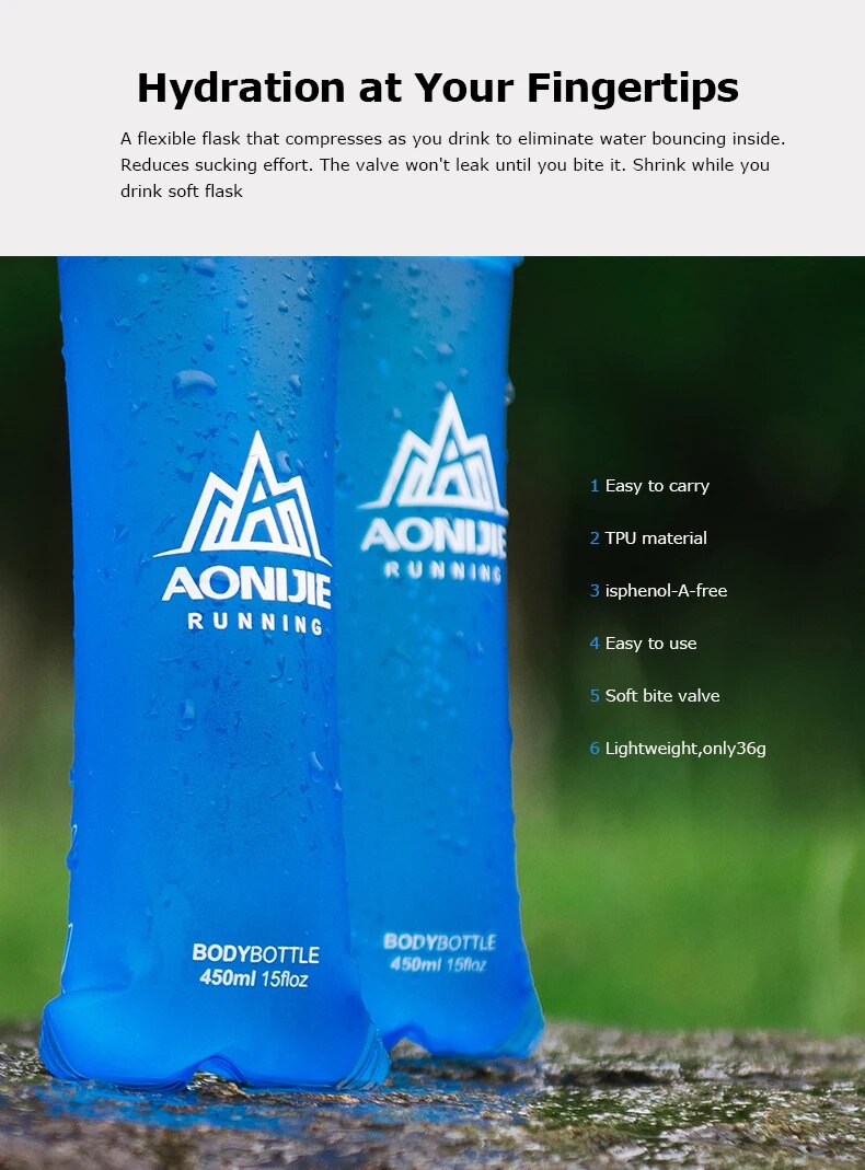 AONIJIE 500ml Collapsible Water Bottle